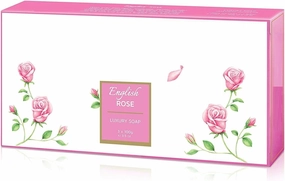 Rose Soap 3 Bar Box 100gea bar