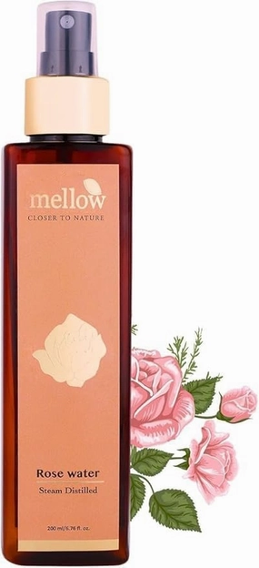 Rose Water | Gulab Jal for Cleansing & Toning | Facial Mist/Spray | Made Through Steam Distillation | Natural & Organic | Ayush Certified | Paraben Free | All Skin Types | 200 ml