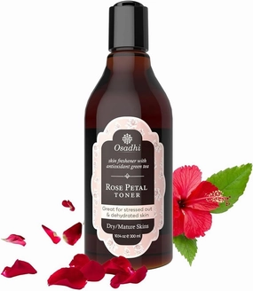 Rose Water Face Toner – Hydrating & Pore Tightening with Hibiscus Flower Extract – Alcohol-Free, Balances & Restores Skin –for Normal to Dry Skin Types – 300ML