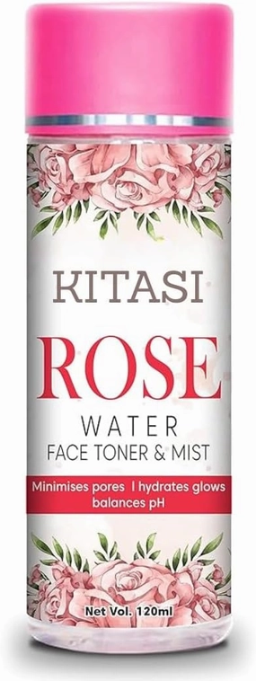 Rose Water Face Toner & Mist, 120 ML, Hydrating pH Balancing Facial Spray