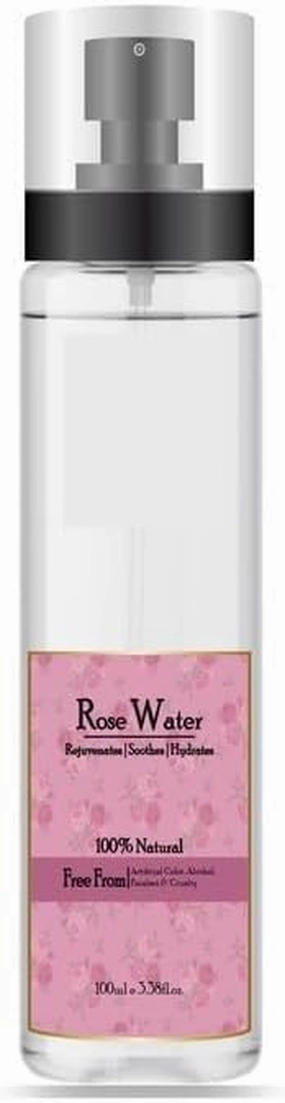 Rose Water, Rejuvenates, Soothes, Hydrates, 100% Natural,100ml