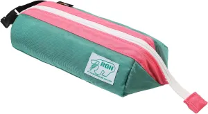 Rough Enough Large Pencil Case Pouch for Girls Kids Teens School Student with Handle Storage with YKK Zipper Cordura Fabric Pink Green