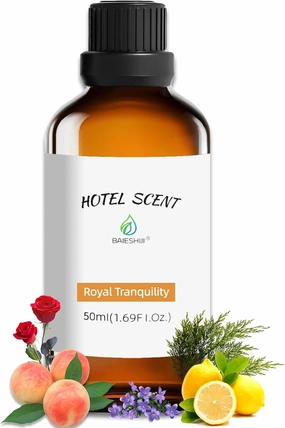 Roy Tranquility Scent Essential Oil, Hotel Diffuser Oil, 1.69 Fl Oz Pure Aromatherapy Fragrances Inspired by Ritz-Carlton Hotels, Luxury Scents with Lemon, Jasmine and Amber for Diffuser