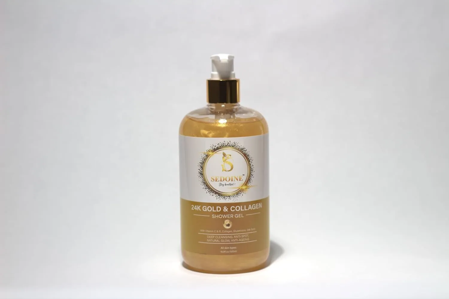 ROYAL GLOW 24K Gold & Collagen Shower Gel | Deep Cleansing, Hydrating & Brightening Body Wash – 500ML
