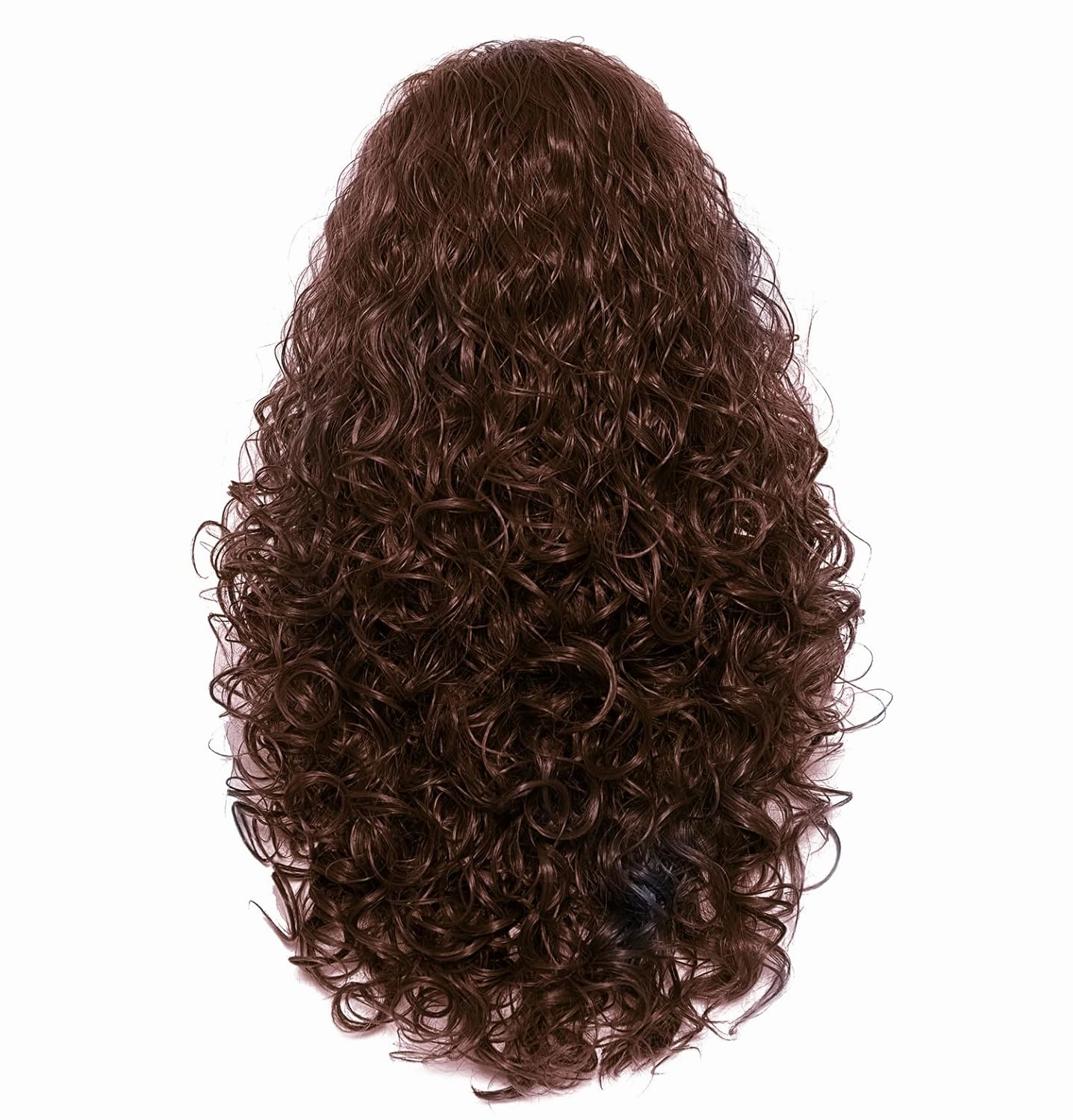 Rugelyss Long Wavy Wigs 28 Inches Natural Dark Brown Synthetic Kinky Curly Hair Wig for Women or Cosplay(dark brown)