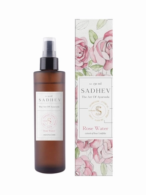 Sadh;ev 100% Organic Rose Water Face Mist For Glowing Pore Tightening Face Toner - 150ml (Pack of 1)