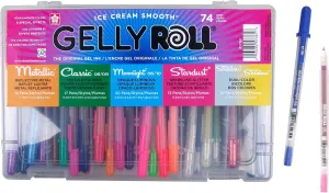 Sakura Gelly Roll Pens Gift Set, Ice Cream Smooth Gel Ink with Special Effects, 74 Pens 57361