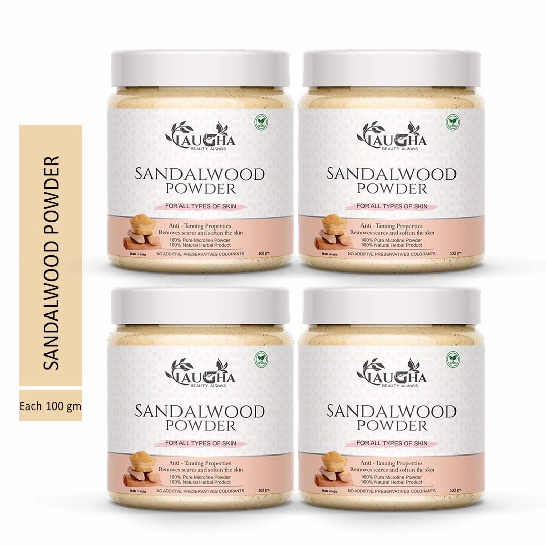 Sandalwood Powder for Brightening & Glowing Skin, Face Mask, Face Pack (100GM(PACK OF 4))