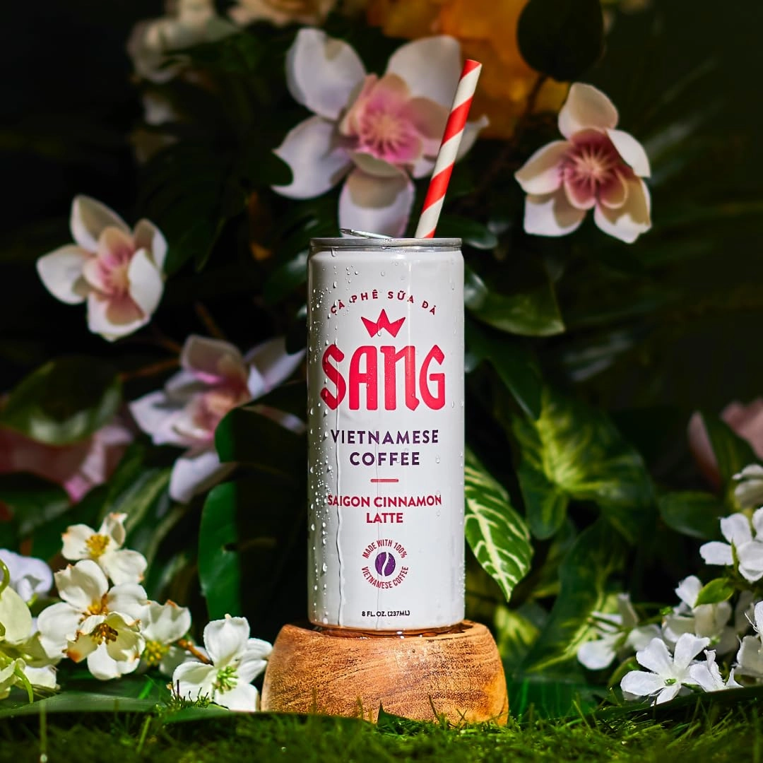 SANG Vietnamese Iced Coffee - Saigon Cinnamon Flavor 8oz Canned (12-Pack), Robusta and Arabica, 150mg Caffeine, Ready to Drink, Gluten-Free, Energy Drink