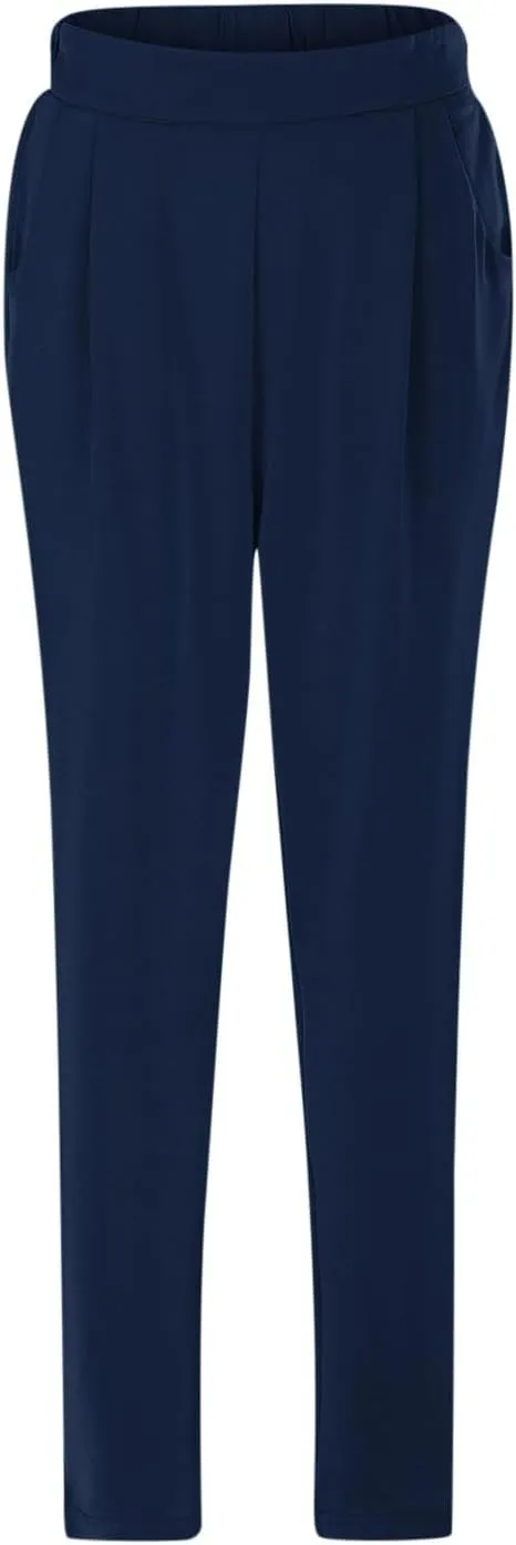 Satin Pants for Women High Waisted Pants Casual Loose Fitting Slacks with Imitation Silk Pockets Stretchy Trousers