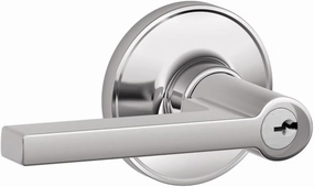 SCHLAGE Dexter by Schlage J54SOL625 Solstice Keyed Entry Lever, Bright Chrome