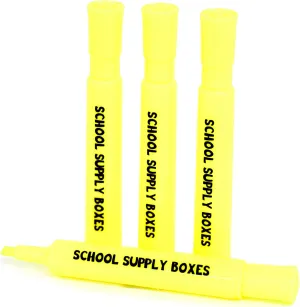 School Supply Boxes | Yellow Highlighters | 100 Pack | Bold Chisel Tip, Low-Odor Highlighters