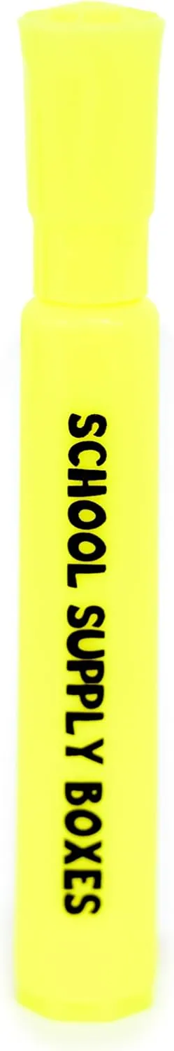School Supply Boxes | Yellow Highlighters | 100 Pack | Bold Chisel Tip, Low-Odor Highlighters