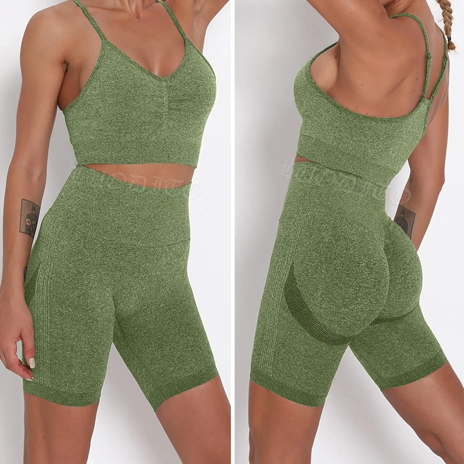 Scrunch Butt Lifting Shorts for Women Workout Gym Smile Contour Seamless Leggings High Waist Ruched Booty Yoga Shorts
