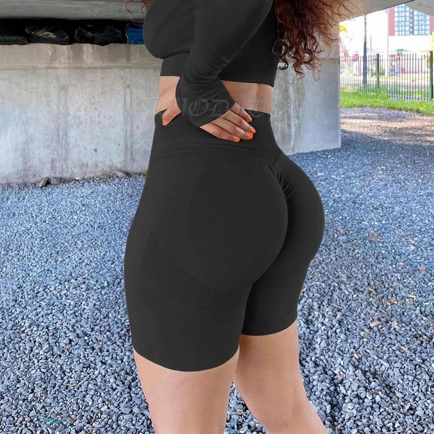 Scrunch Butt Lifting Shorts for Women Workout Gym Smile Contour Seamless Leggings High Waist Ruched Booty Yoga Shorts