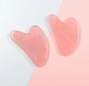 Sculpted Gua Sha, Rose Quartz Guasha Facial Tool, Anti Aging Facial Massage Tool, Self Care Gift