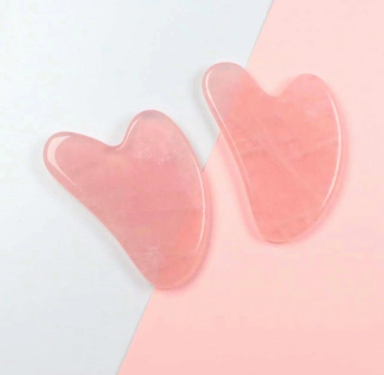 Sculpted Gua Sha, Rose Quartz Guasha Facial Tool, Anti Aging Facial Massage Tool, Self Care Gift