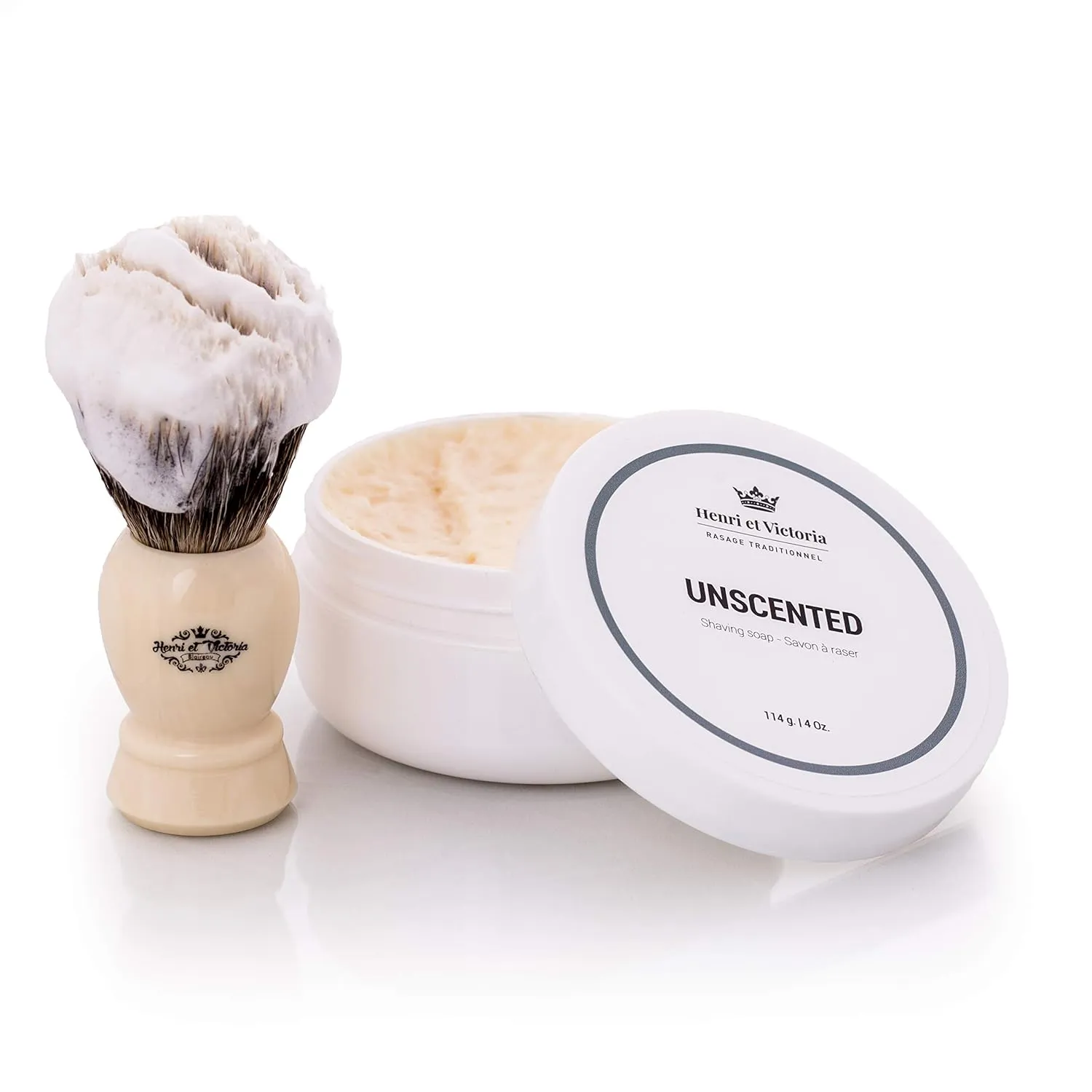 Shaving Soap For Men | Smooth Shave, Lathers Up Nicely, Long-Lasting Scent | Canadian Made by Skilled Artisan 114 g (4 oz) (Unscented)
