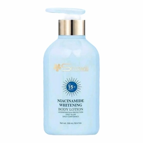 Shawill Niacinamide Body Lotion, SPF 15 , Hydrating Sun Protection, 300ml/10.14 fl oz (BLUE)