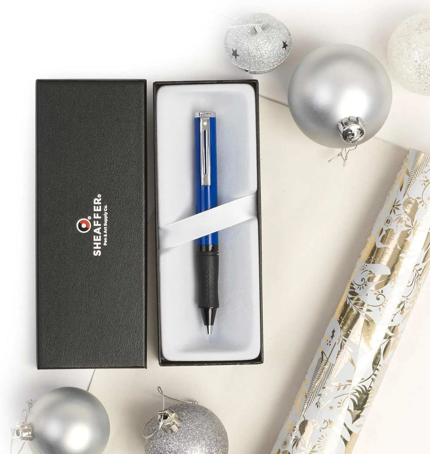 Sheaffer Pop Glossy Blue Ballpoint Pen with Chrome Trim