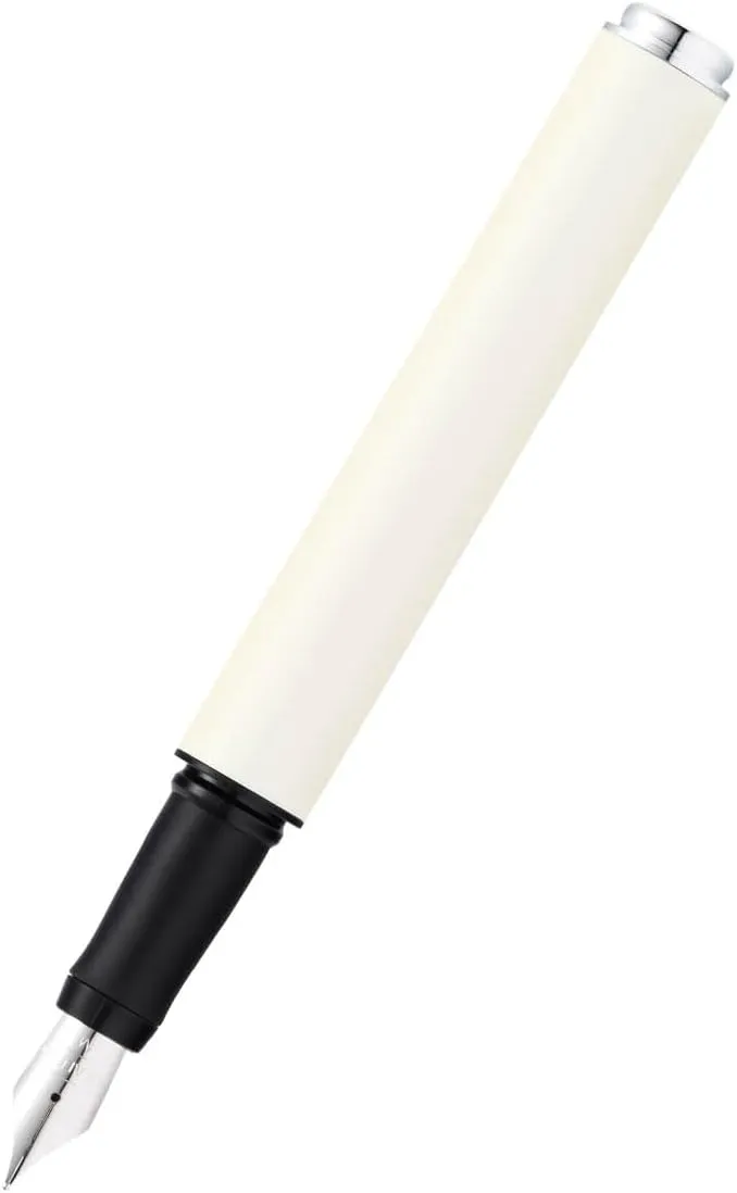 Sheaffer Pop Glossy White Fountain Pen with Chrome Trim and Medium Nib