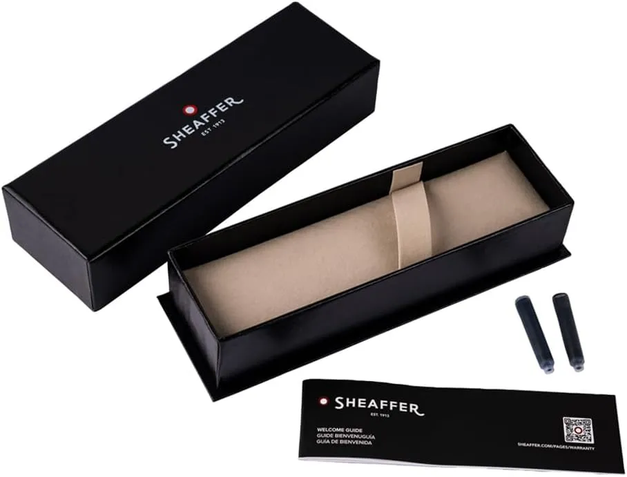 Sheaffer Pop Glossy White Fountain Pen with Chrome Trim and Medium Nib