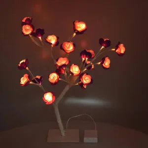 Shop LC Rose Lamp Purple Flower Lamp Multi Headed Rose Tree Table Desk Birthday Home Decor Birthday Gifts