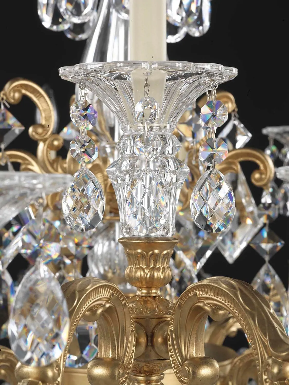 Signature 5013-22, La Scala 24 Light 46in x 48in Chandelier in Heirloom Gold with Clear Heritage Handcut Crystals
