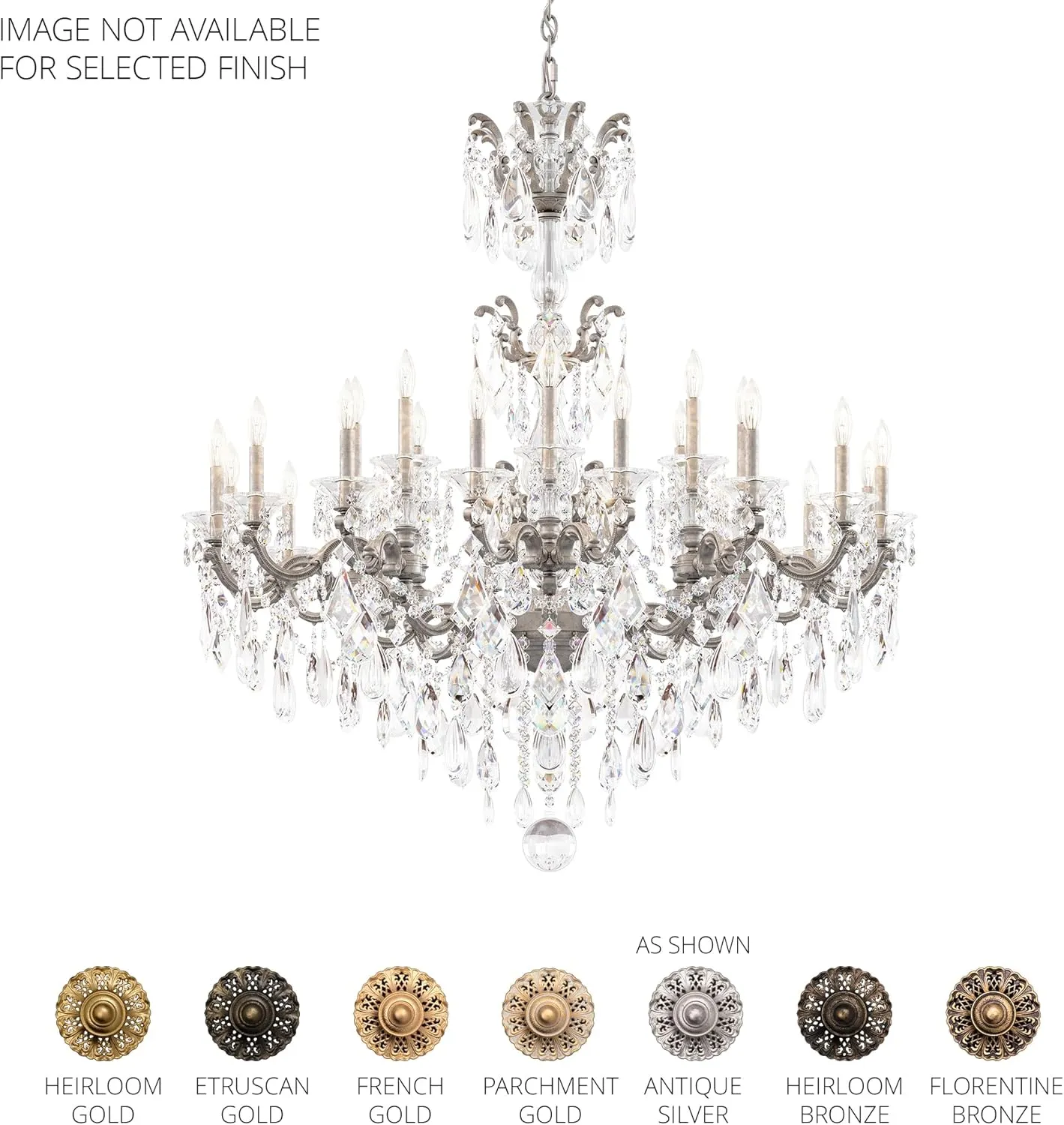 Signature 5013-26, La Scala 24 Light 46in x 48in Chandelier in French Gold with Clear Heritage Handcut Crystals