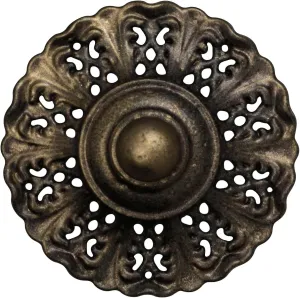 Signature 5345-22, La Scala 5 Light 18in x 19.5in Semi-Flush Mount in Heirloom Gold with Clear Heritage Handcut Crystals