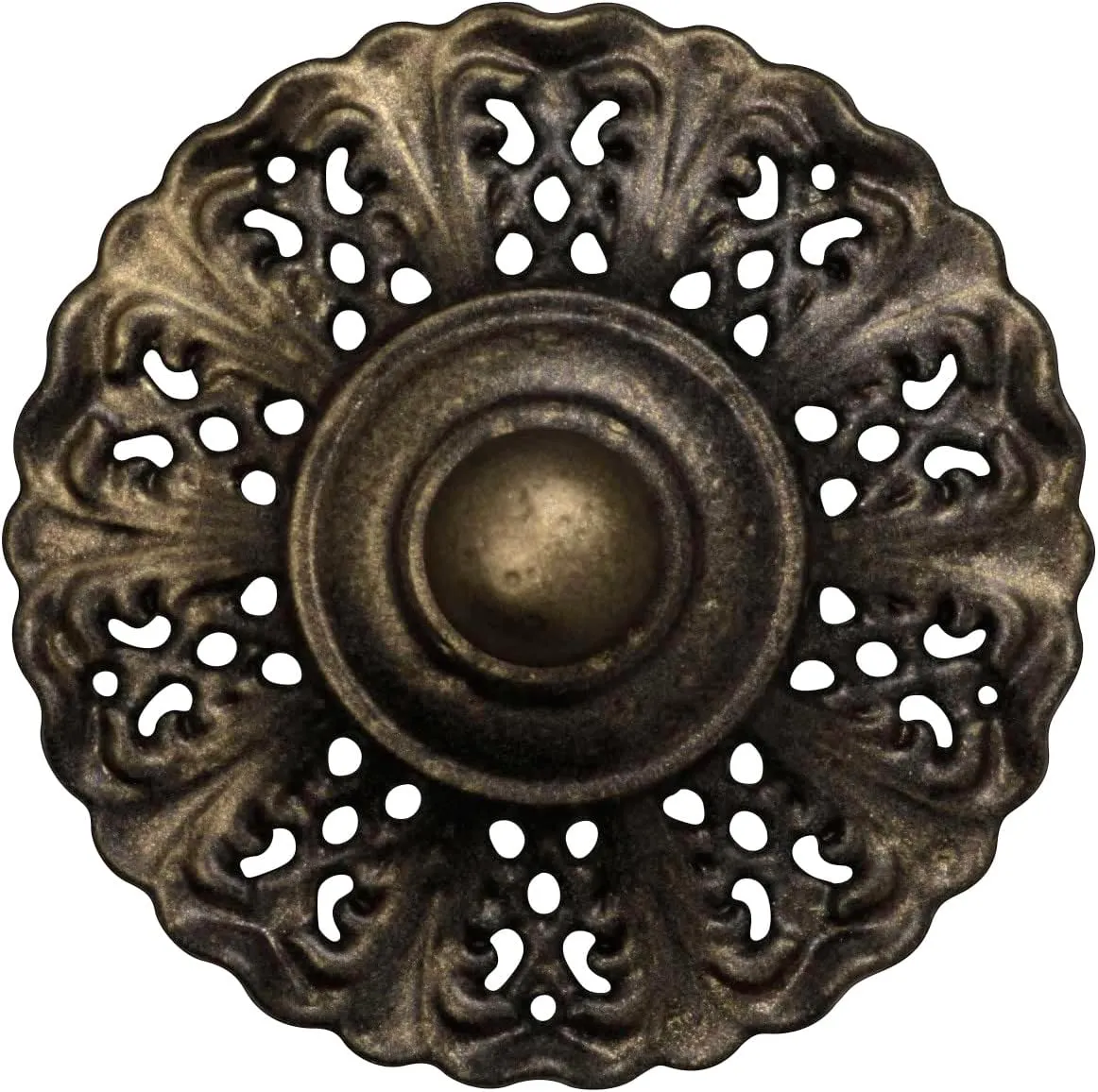 Signature 5345-22, La Scala 5 Light 18in x 19.5in Semi-Flush Mount in Heirloom Gold with Clear Heritage Handcut Crystals
