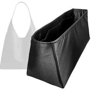 Silk Satin Insert for Brooklyn 23, 28, 39, Silky Bag Organizer with Zipper Pocket, 34 Colors (Size 39, Fuchsia)