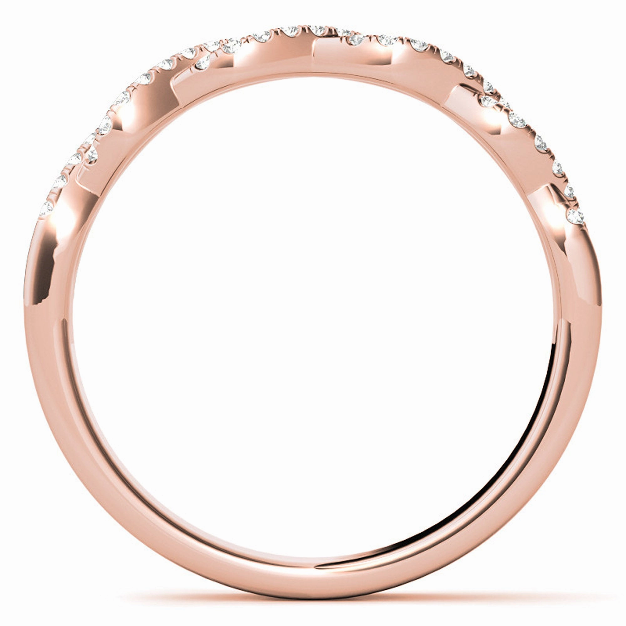 Silver Radiant Solitaire Twisted Ring