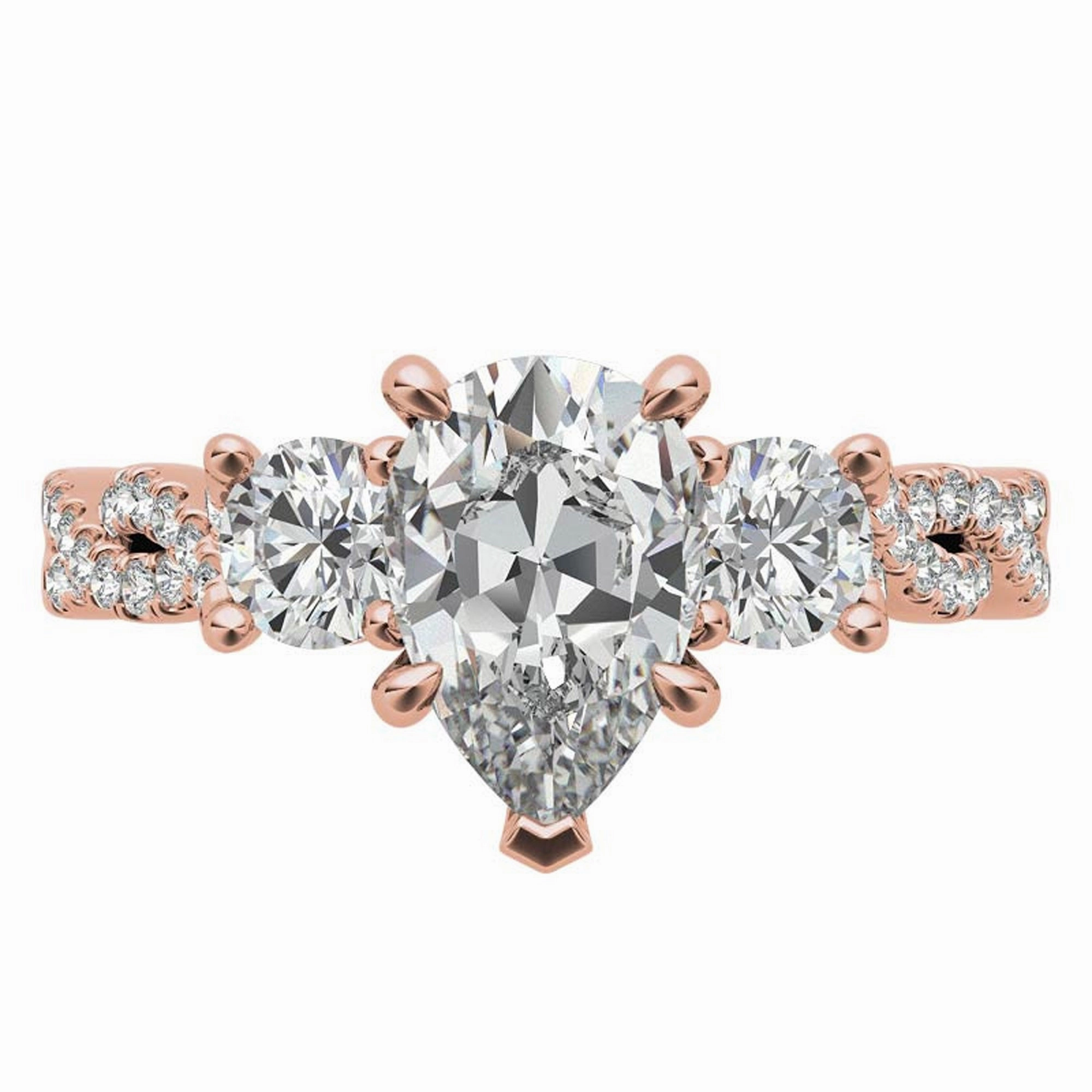 Silver Radiant Solitaire Twisted Ring