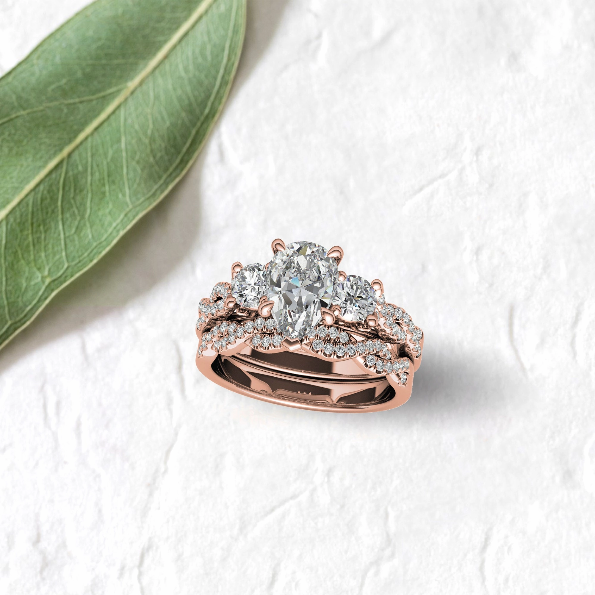 Silver Radiant Solitaire Twisted Ring