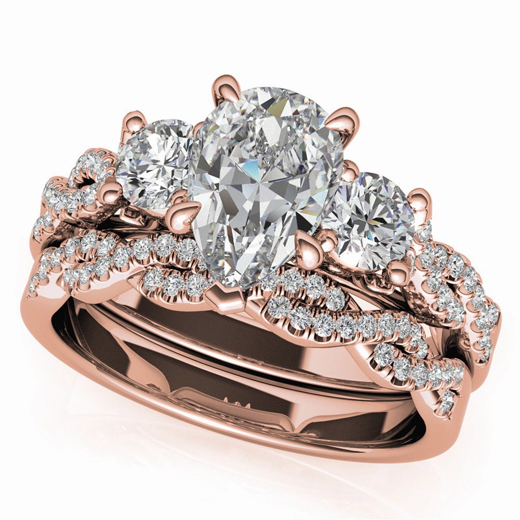 Silver Radiant Solitaire Twisted Ring