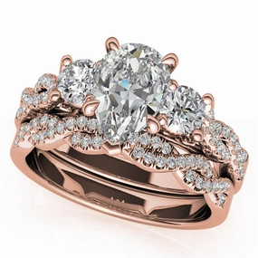 Silver Radiant Solitaire Twisted Ring