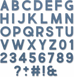 Sizzix Thinlits Die 665205 Alphanumeric Bold by Tim Holtz 80 Pack