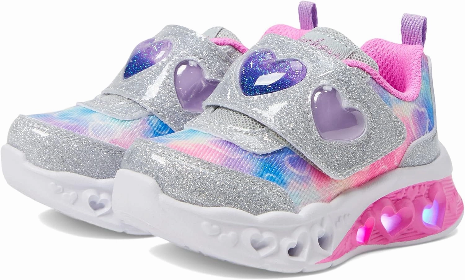 Skechers Kids Girl's Flutter Lights-Heart Sneaker