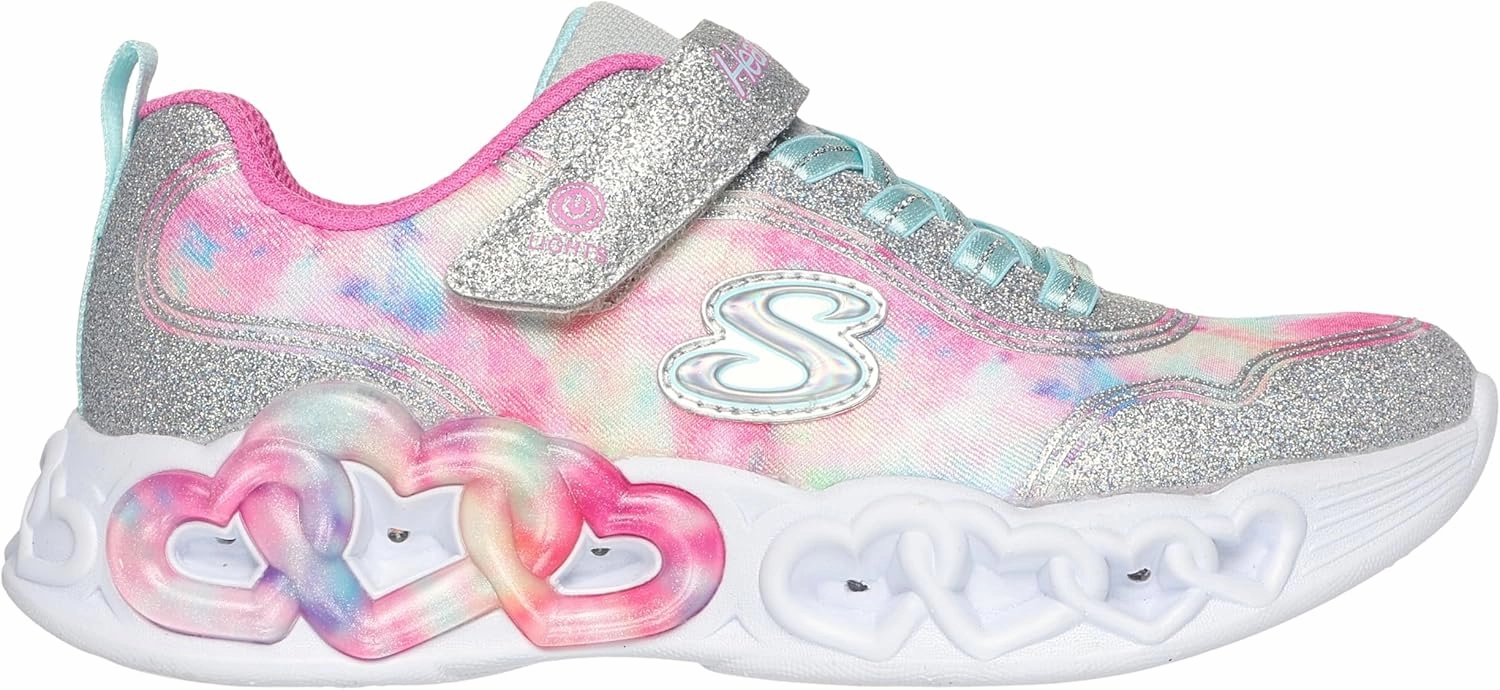 Skechers Unisex-Child Infinite Heart Lights-Color Sneaker