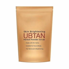 Skin Brightening Ubtan Herbal Powder Scrub, 18 Herbs Face and Body Pack, Tan Removal, 100g