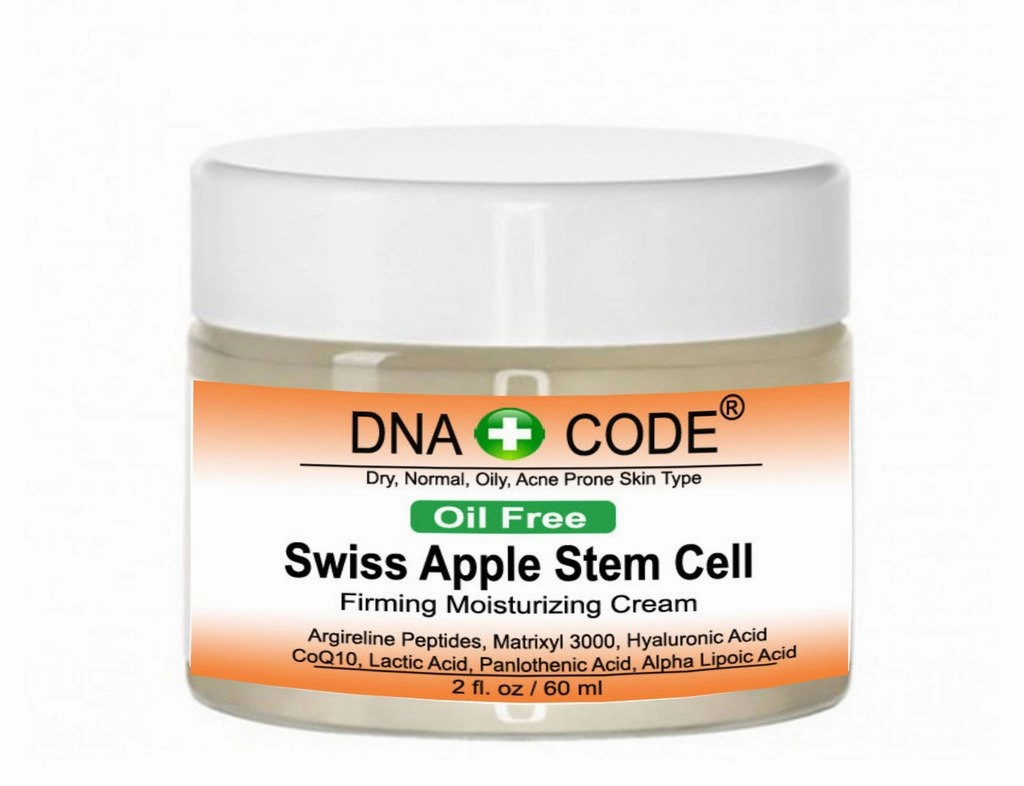 Skin Care OIL FREE- Swiss Apple Stem Cell Cream w/Argireline, Matrixyl 3000, Hyaluronic Acid, CoQ10. Big 2 OZ