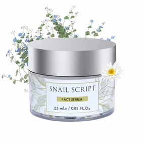 Snail Script Face Serum, Wildcraft Botanical Anti Aging Serum, Repair Skin Serum with Peptides and Vitamin C for fatigued skin, Snail Face Serum for Men and Women