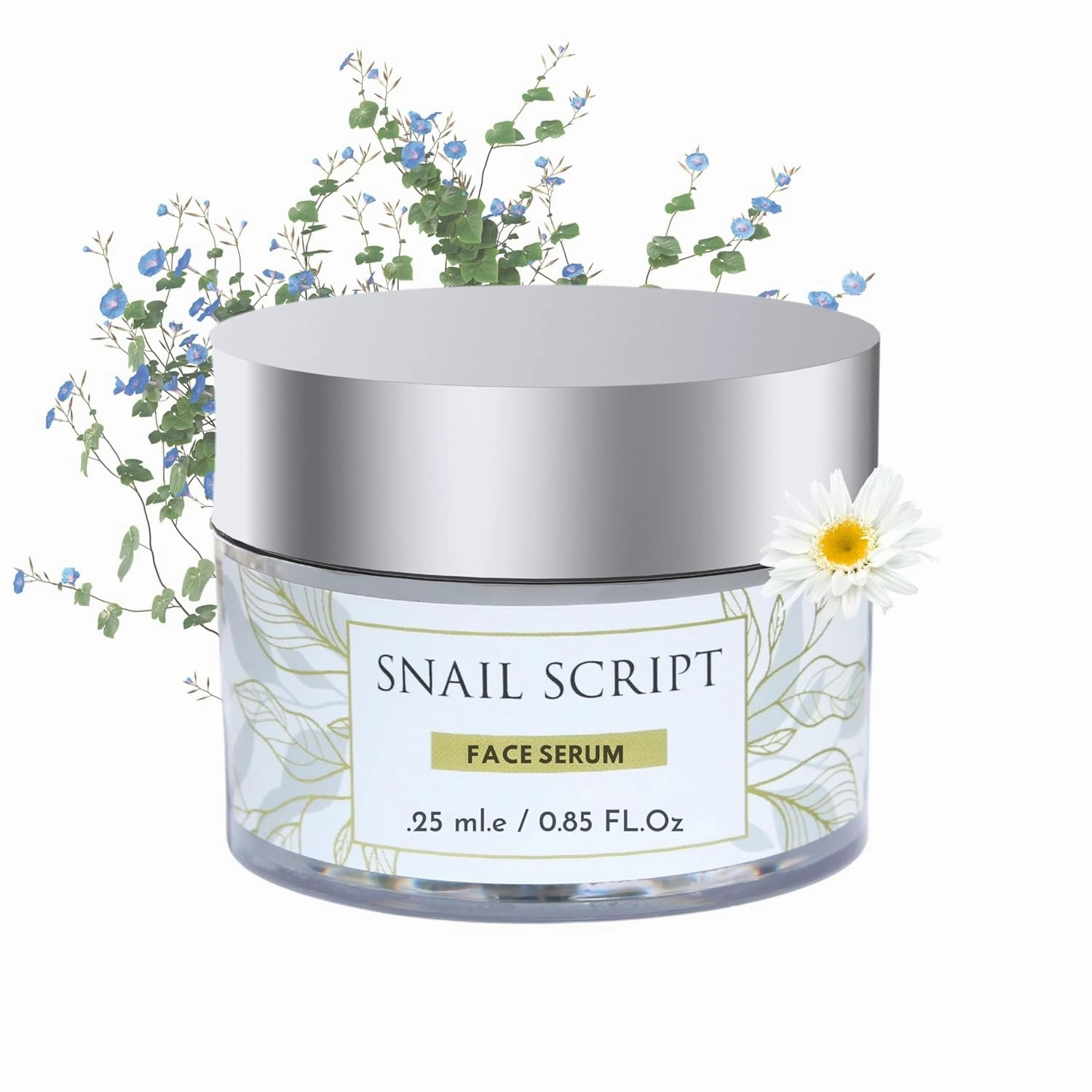 Snail Script Face Serum, Wildcraft Botanical Anti Aging Serum, Repair Skin Serum with Peptides and Vitamin C for fatigued skin, Snail Face Serum for Men and Women