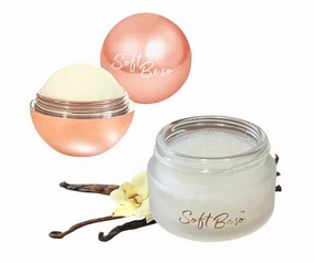 SoftBeso Lip Balm and Sugar Lip Scrub Combo Rose Gold Vanilla Flavor