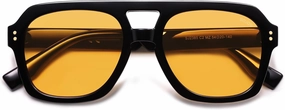 SOJOS Retro Trendy Polarized Aviator Sunglasses for Women Men, Large Square Bold Pilot Shades SJ2385