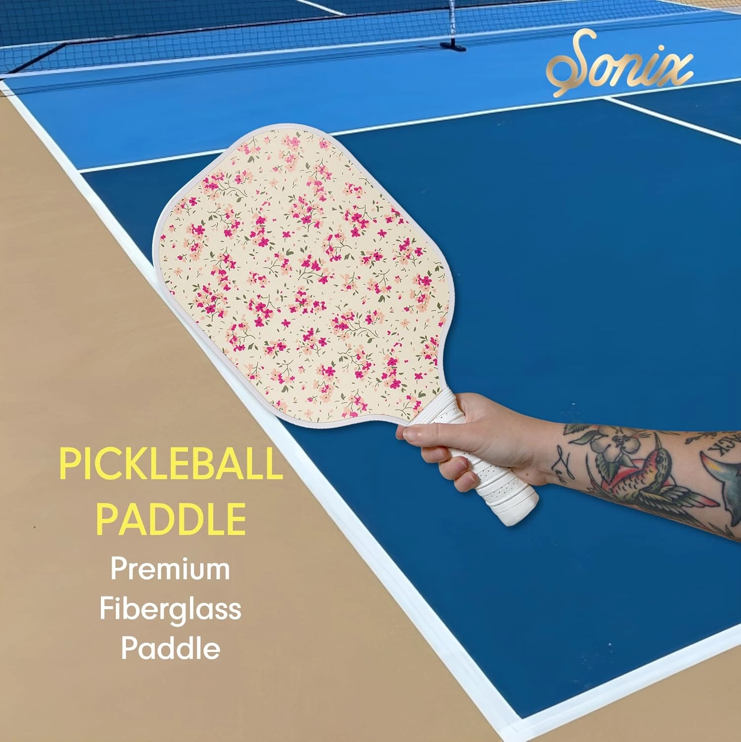 Sonix | USAPA Approved | Premium Pickleball Paddle | Fiberglass Surface, Non-Slip Cushion Grip | Single Pickle Ball Racket