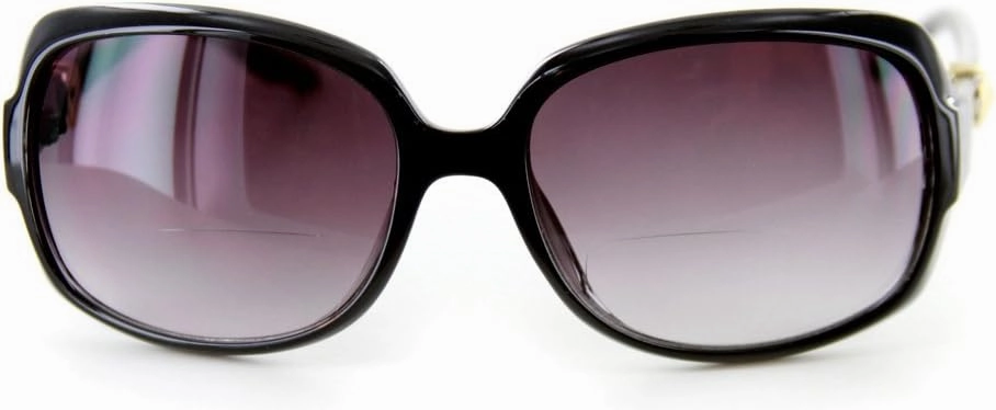 Sophisticat Fashion Bifocal Sunglasses Women (Black w/Smoke  1.00)
