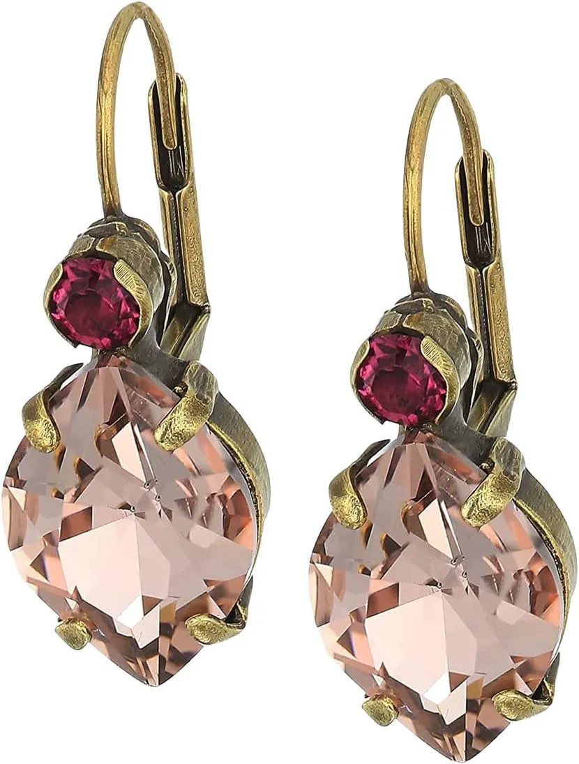 Sorrelli Navette Drop Earrings, Antique Gold-Tone Finish, Radiant Sunrise