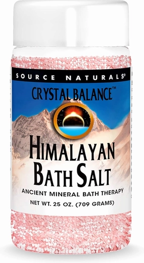 Source Naturals Crystal Balance Himalayan Bath Salt, Ancient Mineral Bath Therapy* - 25 oz Crystals